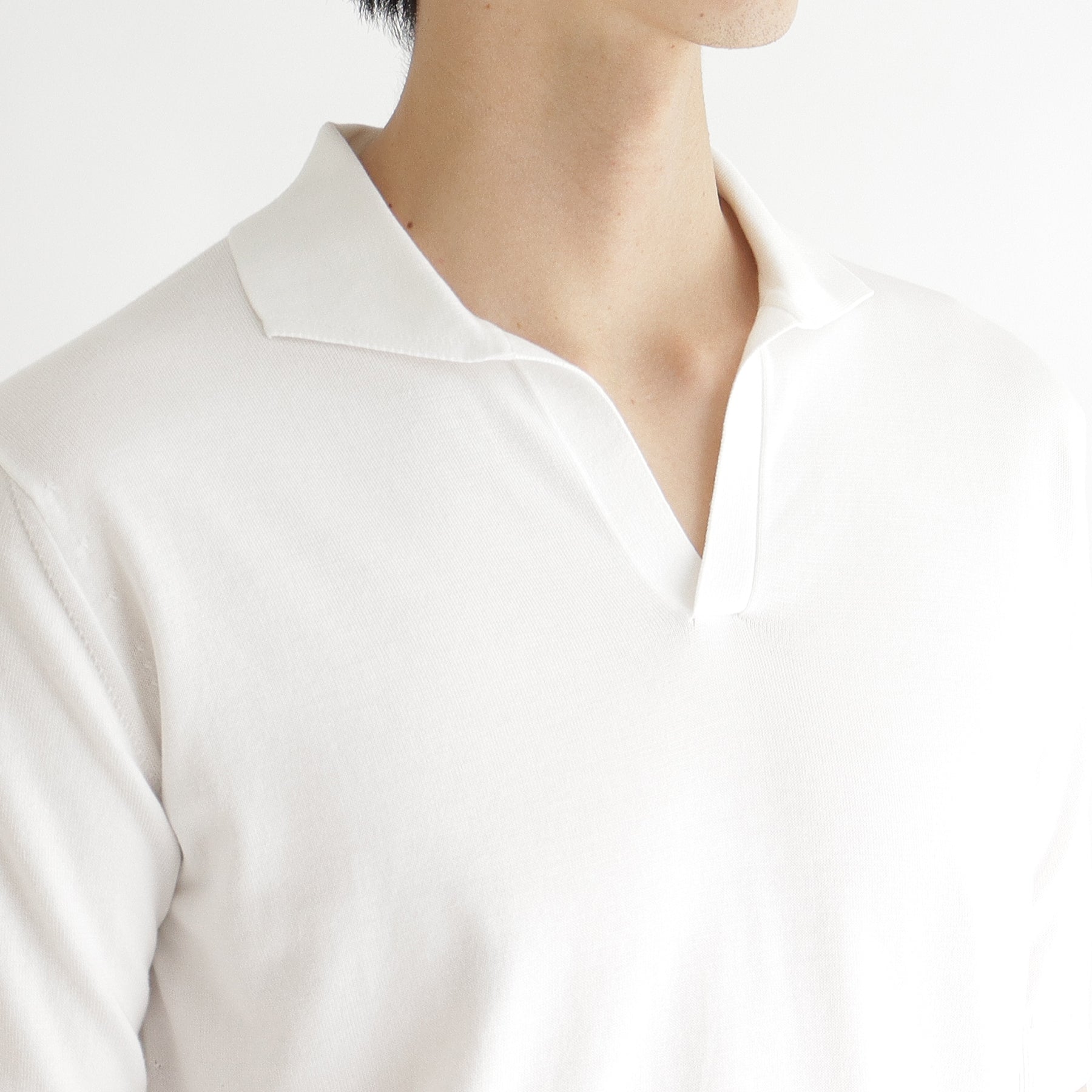 スビンプラチナム スキッパーニット ホワイト | ＋CLOTHET ONLINE