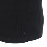 スビンプラチナムサーマルニットブラックの裾を写したメンズ着用画像