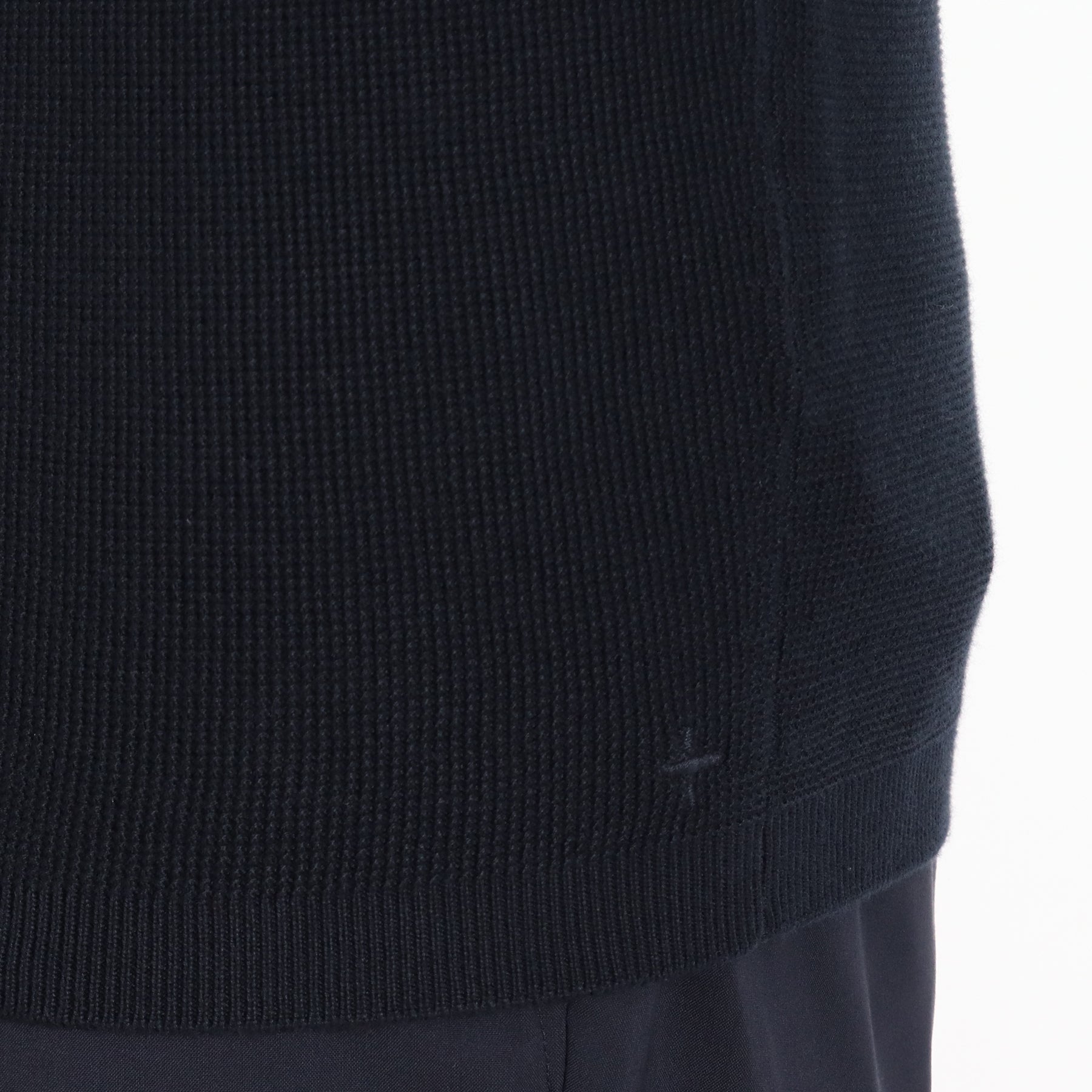 スビンプラチナム ミニサーマルクルーネックニット ネイビー