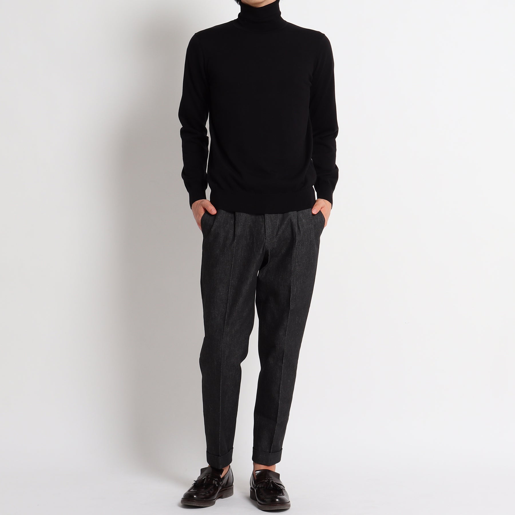 ブラックハイネックセーターとオリーブスラックスパンツセット 楽天市場】【取寄】セットアップ パンツ レディース 秋冬新作