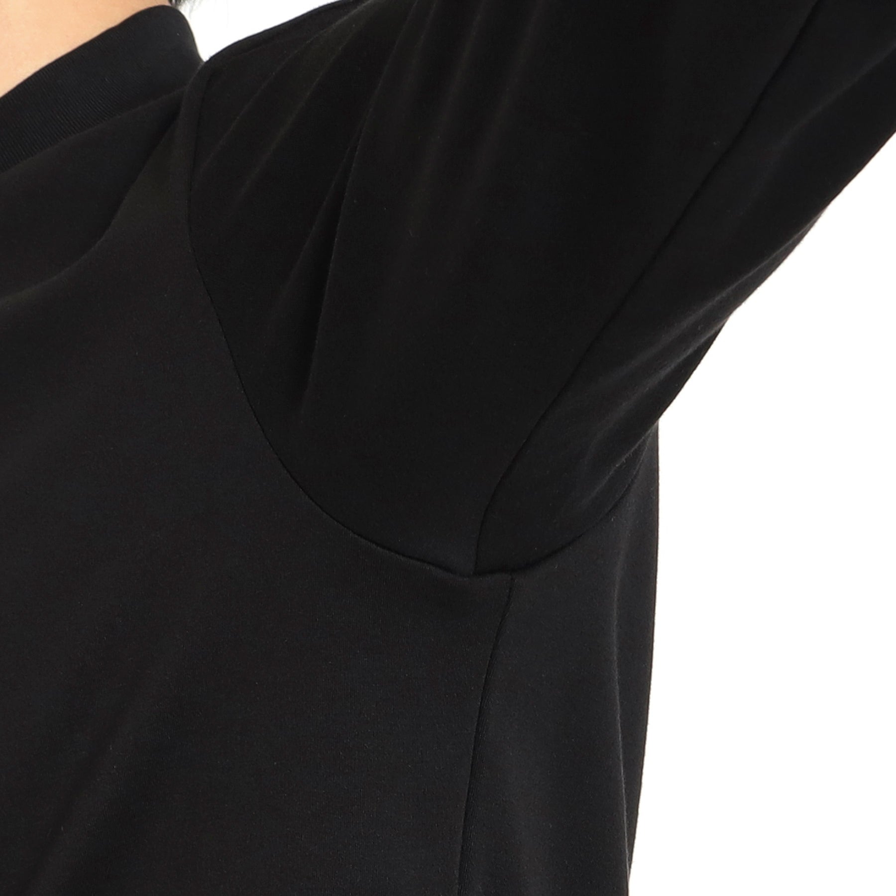 Tailored Mock Neck Long Sleeve T-shirt Color: Black