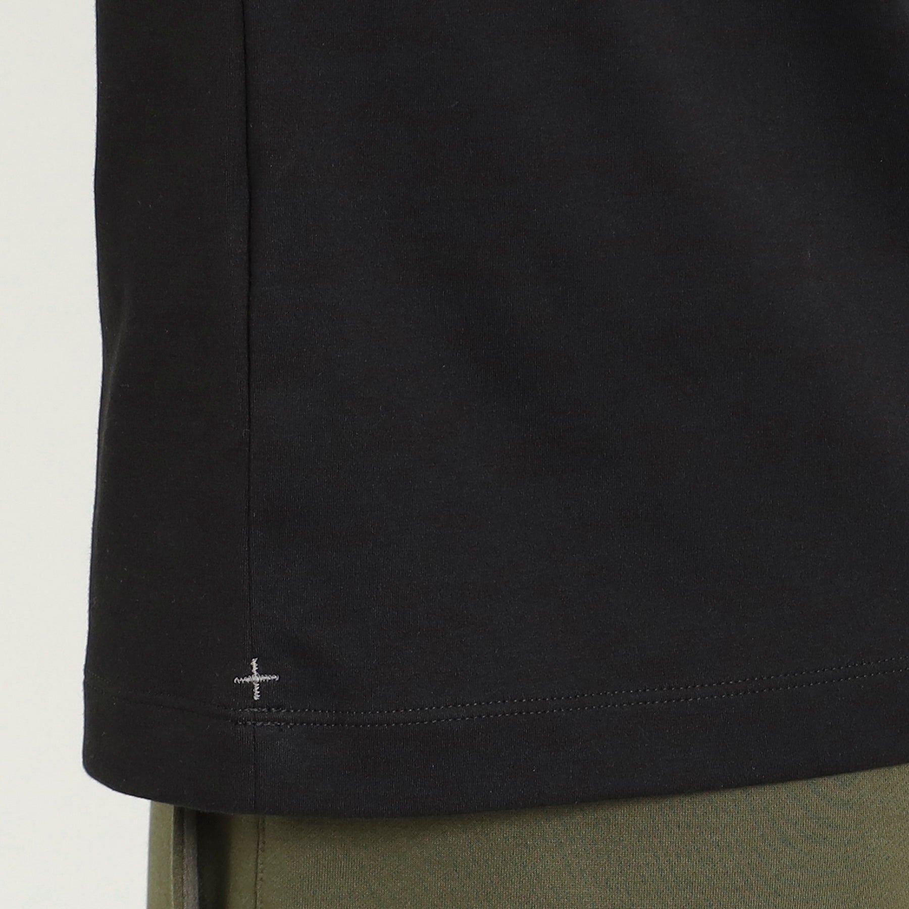 Tailored Mock Neck Long Sleeve T-shirt Color: Black