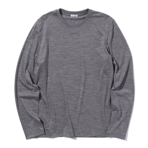 Wool Tailored Long Sleeve T-shirt Color: New Gray